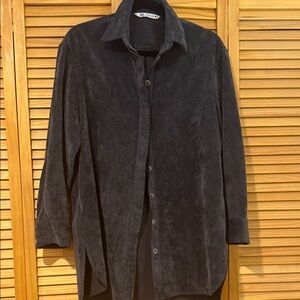 Zara Button-Up Suede Shirt